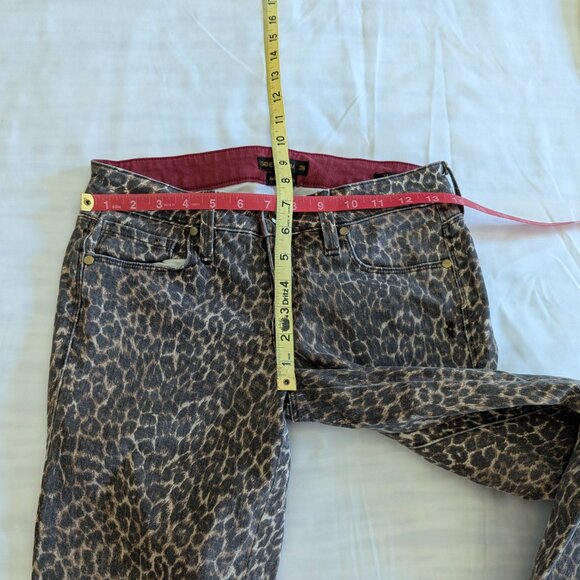 Genetic Denim The Karlie Size 26 Cropped Leopard Print Skinny Jeans - Picture 7 of 16